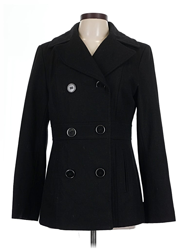 Pre-owned Kenneth Cole Reaction Coat In Black