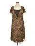 Lane Bryant 100% Polyester Animal Print Brown Casual Dress Size 16 - photo 1