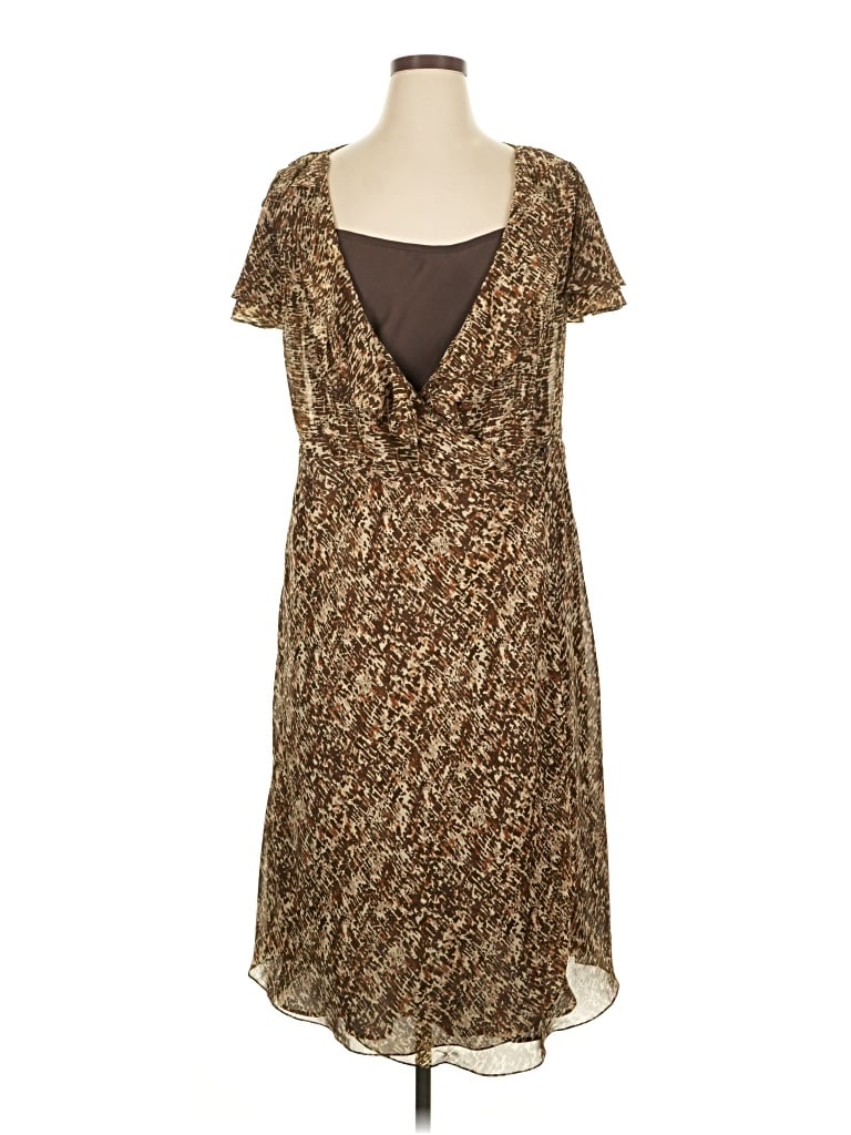 Pre-owned Lane Bryant Casual Dress In Brown