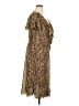 Lane Bryant 100% Polyester Animal Print Brown Casual Dress Size 16 - photo 4