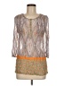 Calypso St. Barth Silver 3/4 Sleeve Blouse Size Med (1) - photo 1