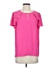 Liz Claiborne 100% Polyester Pink Short Sleeve Blouse Size S - photo 1