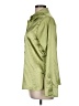 Peach 100% Polyester Metallic Green Long Sleeve Blouse Size M - photo 5