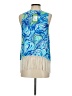 Lilly Pulitzer 100% Rayon Blue Sleeveless Blouse Size 0 - photo 2