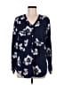 Chico's 100% Cotton Blue Long Sleeve Blouse Size Lg (2) - photo 1