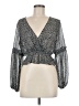 harper & me 100% Polyester Black Long Sleeve Blouse Size 8 - photo 1