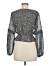harper & me 100% Polyester Black Long Sleeve Blouse Size 8 - photo 2