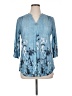 Assorted Brands 100% Polyester Blue 3/4 Sleeve Blouse Size XL - photo 1