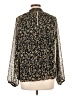 Lush 100% Polyester Floral Black Long Sleeve Blouse Size L - photo 2