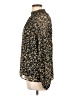 Lush 100% Polyester Floral Black Long Sleeve Blouse Size L - photo 5