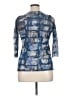 Yvos 100% Nylon Blue 3/4 Sleeve Blouse Size XL - photo 2