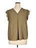 Carolina Belle 100% Polyester Tan Sleeveless Blouse Size XL - photo 1