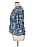 Yvos 100% Nylon Blue 3/4 Sleeve Blouse Size XL - photo 5