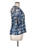 Yvos 100% Nylon Blue 3/4 Sleeve Blouse Size XL - photo 4