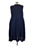 Connected Apparel 100% Polyester Solid Blue Casual Dress Size 24W - photo 2