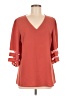 Unbranded 100% Polyester Orange 3/4 Sleeve Blouse Size M - photo 1