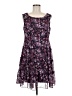 Connected Apparel 100% Polyester Paisley Purple Casual Dress Size 8 (petite) - photo 1