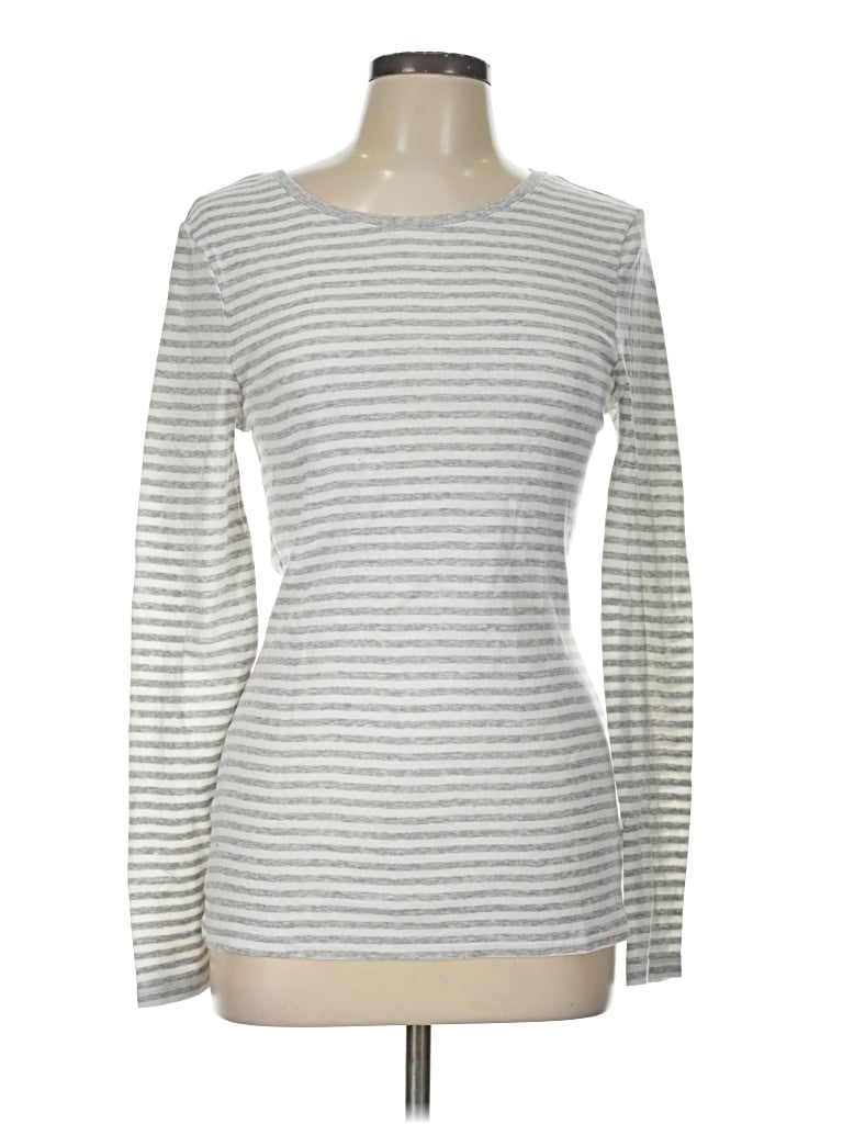 Pre-owned Old Navy Long Sleeve T-shirt In Silver