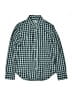 Nordstrom Checkered-gingham Green Long Sleeve Button-Down Shirt Size 8 - 10 - photo 1