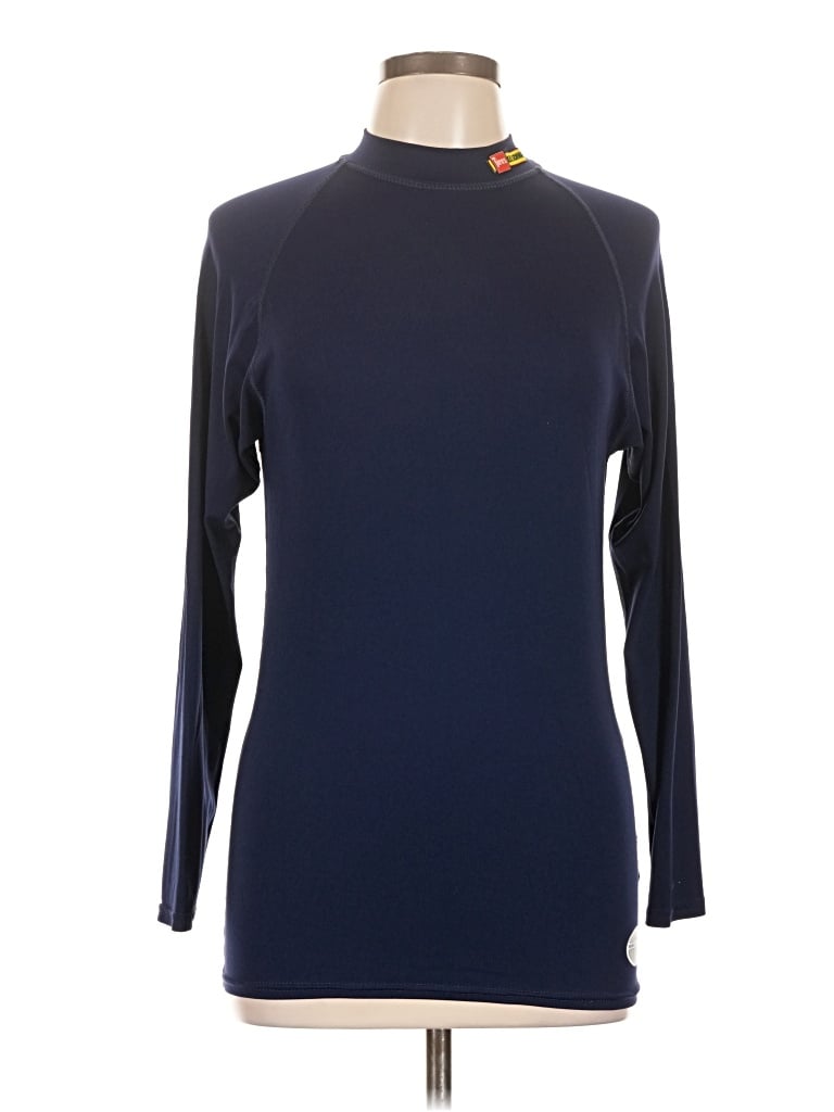 Pre-owned Russell Athletic Long Sleeve Turtleneck In Blue