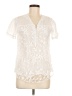 Unbranded Ivory Short Sleeve Blouse Size M (estimated) - photo 1