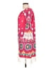 White Mark Print Pink Casual Dress Size L - photo 5