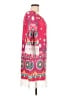 White Mark Print Pink Casual Dress Size L - photo 4