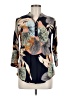 Assorted Brands 100% Cotton Floral Blue 3/4 Sleeve Blouse Size 6 (estimated) - photo 1