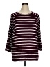 Market and Spruce Stripes Burgundy Pullover Sweater Size 1X - photo 1
