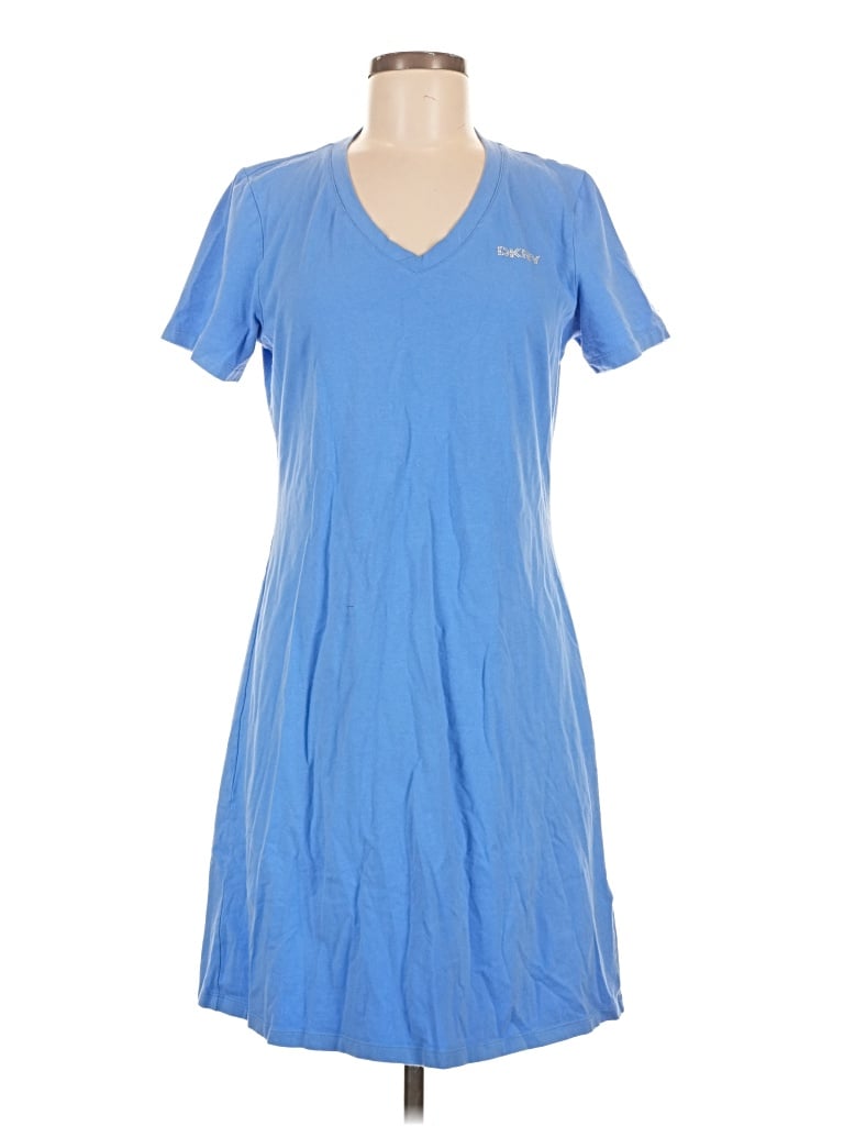 Pre-owned Dkny Sport Casual Dress In Blue