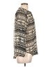 About A Girl 100% Polyester Print Gray Long Sleeve Blouse Size L - photo 4