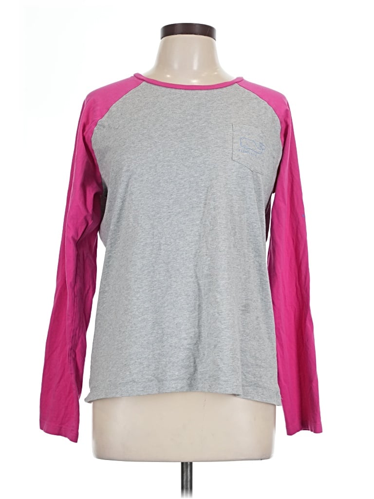 Pre-owned Vineyard Vines Long Sleeve T-shirt In Gray