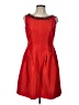 Zara Basic 100% Acetate Red Cocktail Dress Size L - photo 1