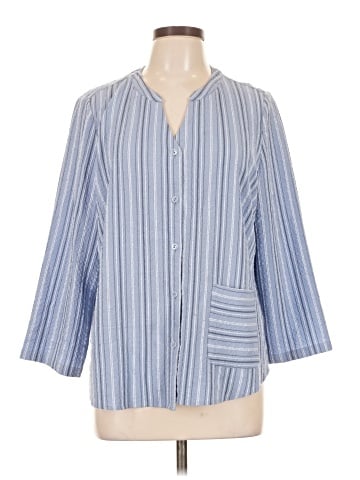Habitat 3/4 Sleeve Button-Down Shirt (view 1)