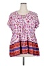 Torrid Purple Short Sleeve Blouse Size 2X Plus (2) - photo 1