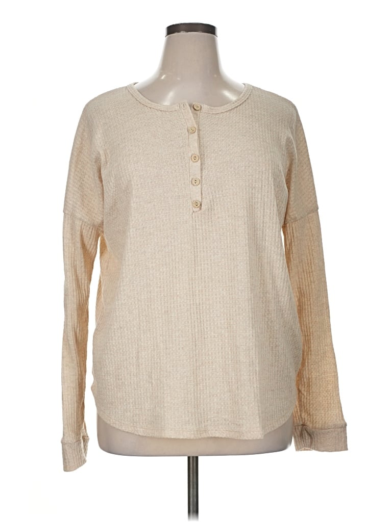 Pre-owned Pink Lily Pullover Sweater In Tan