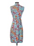 V Fish Paisley Blue Casual Dress Size S - photo 2