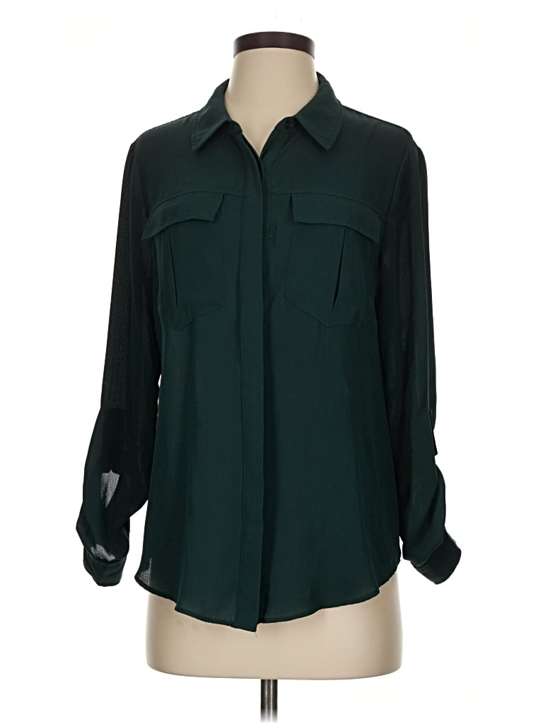 Pre-owned C Established 1946 Long Sleeve Blouse In Green
