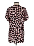 CAbi 100% Polyester Floral Black Short Sleeve Blouse Size S - photo 2