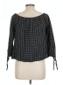 Madewell 100% Polyester Black 3/4 Sleeve Blouse Size S - photo 2