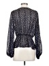 Here Comes the Sun 100% Polyester Polka Dots Black 3/4 Sleeve Blouse Size 4 - photo 2