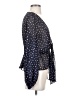 Here Comes the Sun 100% Polyester Polka Dots Black 3/4 Sleeve Blouse Size 4 - photo 4