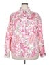 Unbranded 100% Polyester Paisley Pink Long Sleeve Blouse Size XXL - photo 1