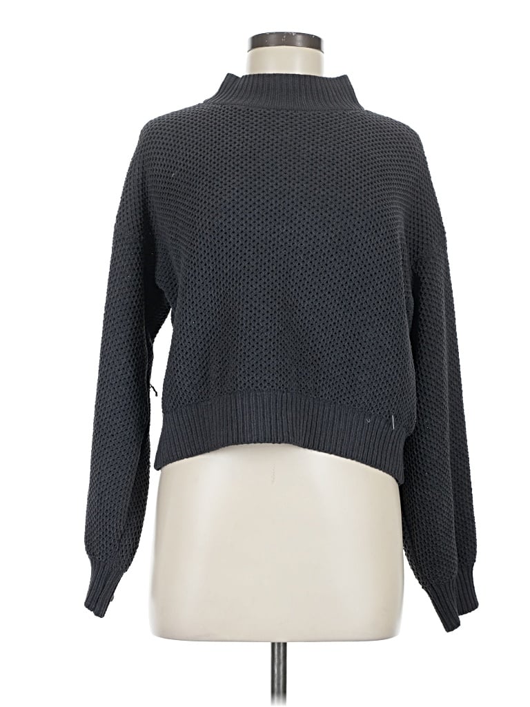 Pre-owned Hollister Turtleneck Sweater In Gray