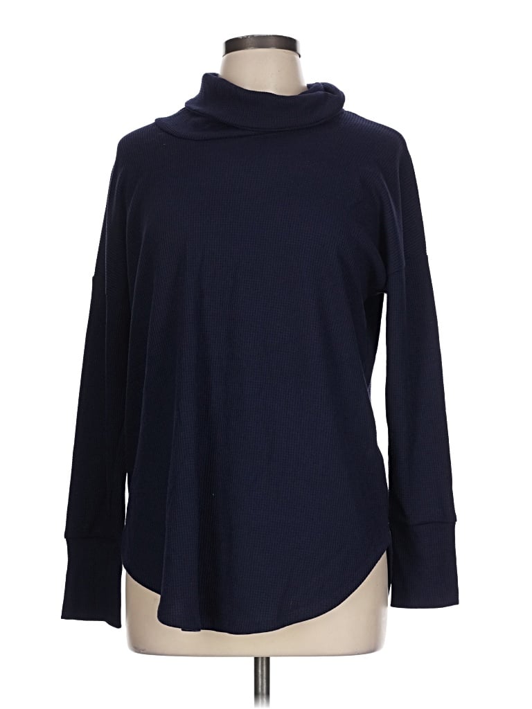 Pre-owned Lularoe Long Sleeve Turtleneck In Blue