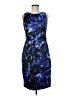 Tahari Graphic Blue Cocktail Dress Size M (estimated) - photo 1