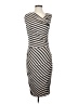 Bordeaux Stripes Gray Casual Dress Size XS - photo 1