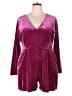 Candie's Solid Burgundy Romper Size 1X - photo 1