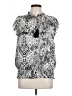 violet b. 100% Polyester Silver Short Sleeve Blouse Size L - photo 1