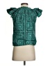 Omika 100% Cotton Teal Short Sleeve Blouse Size XS - photo 2